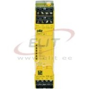 Safety Relay PNOZ s6.1 24VDC 3 n/o 1 n/c, input 1NO/push button, output 3NO, 1NC, 1 semiconductor UB 24VDC, W22.5mm, plug-in clamp, two-hand control, monitoring the simultaneity of a two-hand pushbutton