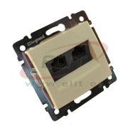 Sv Andmesidepesa Valena, mehh.| 2x RJ45 cat.6 UTP, vedruklemm, beež