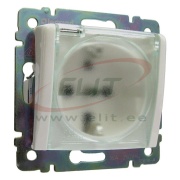 Sv MK pesa Valena, mehh.| 2P+E Schuko kaanega, puutekaitsega, 16A 250VAC, 2.5mm² kruviklemm, IP44, valge