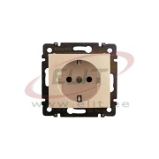 Sv MK pesa Valena, mehh.| 2P+E Schuko, 10/16A 250VAC, 2.5mm² kruviklemm, beež