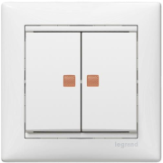 Sv Grupilüliti märktulega Valena, mehh.|, 10A 250VAC, vedruklemm, valge