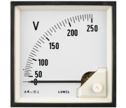 Voltmeeter EA17, moving-iron, 250VAC, scale 90°, ■72x72mm/ □68x68mm, IP65/20