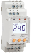 Pinge/faasikontrollirelee 900VPR-BL, 3digits LCD backlight, 3Ø-3/4W, over/under voltage ^frequency ^phase asymmetry/ failure/ sequence ^neutral loss, range 50..500VAC, delay 0..300s, 2CO 5A 250VAC, sv 85..270VAC/DC, TS35
