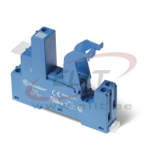 Socket 97.01, 46.61, takes 99.02, incl. 097.01 plastic retain clip, TS35, sinine