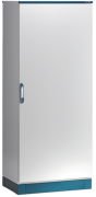 Metallkapp E MOX, 600Wx1600Hx400D, monoblokk, 1 uks, tagasein, paigaldusplaat, 3punkti lukustus, ø3mm topeltlukustussüsteem, kaablisisestusplaadid, tihend, C3M| epoksüvaigukiht, IP56 IK10, NEMA12, ookeanisinine-hall