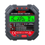 Pistikupesa Tester GD, 2P+E Schuko 250VAC, 30mA, acc. ±2%, 0..40℃ 20..75%RH, GVDA