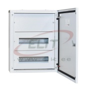 Jaotuskilp JXJ, 2x 12M, 63A 400VAC, 350x450x110mm, ülemised, alumised kaabli sisestusplaadid, tsingitud terasplekk, -5..40°C, 2x FL21, Jumax JXJ 24-12, IP44 IK10, MaxPro, kivihall