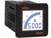Digi-ampermeeter MA501, 4digits LCD backlight, analog bargraph indication, 1Ø-2wire, 0..5AAC (5..5000A), sv 240VAC ±20%, ■52x52/ □46x46mm, IP65