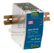 Toiteplokk NDR, input 90..264VAC/ 127..370VDC, output 240W 10A 24..28VDC, LED, W63mm, TS35, UL/TÜV/CE