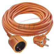 Pikendusjuhe 20m pistikuga, jätkupesa 1x 2P+E Schuko 16A 250V, kaabel H05VV-F3G 1,5 mm2, oranž, Emos