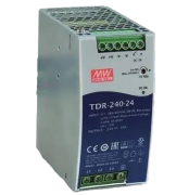 Toiteplokk TDR, input 3∅ 340..550VAC/ 480..780VDC, output 240W 10A 24..28VDC, LED, DC OK relay 1A 30VDC, W63mm, TS35, UL/TÜV/CE