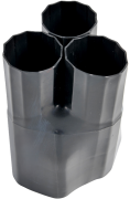 Termokahanev kaablikinnas HLB 350, 3sõrme, 125/57mm, L260mm, paks sein, kuumsulav liim, ristseotud polüolefiin -55..125°C/ +130°C, UV kindel, must