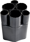 Termokahanev kaablikinnas HLB 510, 5sõrme, 40/19mm, L98mm, paks sein, kuumsulav liim, ristseotud polüolefiin -55..125°C/ +130°C, UV kindel, must