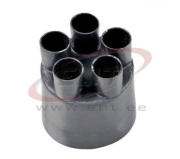 Termokahanev kaablikinnas HLB 510, 5sõrme, 40/19mm, seinapaksus 2.5mm, L98mm, polüolefiin -55..125°C/ +130°C, UV kindel, must