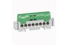 PE-klemm, 1x 6..25mm² + 21x 1.5..16mm², 100A 400V, touch-proof, Legrand, green