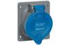 Panel-Mount Flange Socket Hypra, 1P+N+E 16A 250VAC, plastic, IP44