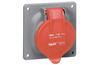 Panel-Mount Flange Socket Hypra, 3P+E 16A 415VAC, plastic, IP44