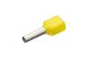 Kaksik juhtmehülss kraega Ct 010008 w, 2x1x8mm, 500pcs/pck, kollane