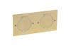 Põrandakarp Arteor/Mosaic, rectangular, 2x 2M, white LED, 180° opening flap, IP44 IK08, golden brushed