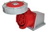 PP jõupesa, 3P+N+E 32A 415VAC, kompl. läbiviik M25x1.5, IP67, MaxPro, punane
