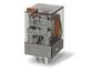 Relay 60.12, 2CO (DPDT) 10/20A 250/400VAC, cv 110VDC, lockable test button, mechanical indicator, 8pin plug-in, TS35 sockets (90.02/20/22/26/82.3)