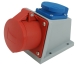 PP jõupesa Combo, 3P+N+E 16A 415VAC ^2P+E Schuko 16A 250VAC, kompl. läbiviik M25x1.5, IP44, MaxPro