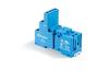 Releepesa 94.02, 55.32/ 85.02, takes 99.02/ 86.30 modules, incl. 094.71 metal retaining clip, sinine