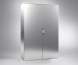 Roostevaba teraskapp E MOX, 1200Wx2000Hx400D, monobloc, plain double door, mounting plate, lever-operated double bar locking w. 3mm double-bit insert, modular adj. cable entry w. sealing gasket, silicone seal, AISI 304L, IP55 IK10, Nema12