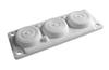 Multiläbiviik HTC-3, FL21/ C-hole| 216x84mm, 2x 24..54, 1x 30..59, 3x 6..14, -40..130°C, fastening hole ø10mm, incl. rivets set, HF, IP65/55, grey