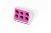 Harukarbiklemm WCT, 6x 0.75..2.5mm² 32A 400V, transparent/purple