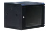 Seadmekapp 19in, 18U 600Wx905Hx500D, klaasuks, eemaldatav külgsein, paigaldus seinale, flat-pack, must
