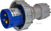 Industrial Plug, 1P+N+E 16A 415VAC, IP67, MaxPro, blue