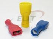 Receptacle Con vv 6.3 g, fully insulated, female, 4..6mm² 300V, tab 0.8x6.4mm| 648, -25..75°C, PVC, brass, 100pcs/pck, yellow