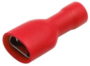 Receptacle Con vv 2.8 r, fully insulated, female, 0.5..1mm² 300V, tab 0.8x2.8mm| 288, -25..75°C, PVC, brass, 100pcs/pck, red