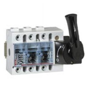 Isolating Switch Vistop, 110kW 160A 3x500VAC AC23A 15kA, front handle, cage clamp 4..35/70mm², 7.5M, TS35, Legrand