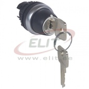 Selector Switch Osmoz, head| key (455) handle ^0·«1 (0-45°), ø22.5mm, IP66/69K IK05, Legrand, black