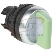Selector Switch Osmoz, illuminated head, ø22.5mm, 0-1 0-45°, standard handle, IP66/69K IK05, white/green