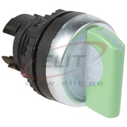 Selector Switch Osmoz, head| ill. ^1-0-2 45°-0-45°, ø22.5mm, IP66/69K IK05, Legrand, white^green