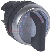 Selector Switch Osmoz, head| ill., 1-0-2 45°-0-45°, ø22.5mm, IP66/69K IK05, white, black