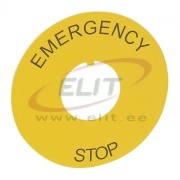 e-Stop Marker, Ø60mm, ø22.5mm, PA66, -40..100°C, UL94 V-2, yellow