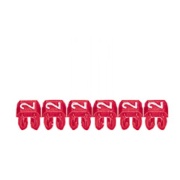Marker CAB3, 0.5..1.5mm², 2, strip 30pcs, Legrand, red