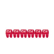 Marker CAB3, 1.5..2.5mm², 2, strip 30pcs, Legrand, red