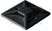 Self-Adhesive Cable Tie Mount MB 1212, 12x12mm, 80N, -40..85°C, Polyamide 6.6, UL94 V2, UV resistant, 100pcs/pck, must