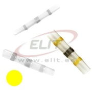 Solder Butt Connector Ver, shrink ratio 3:1, 4..6mm², polyolefin -55..125°C/ +140°C, 100pcs/pck, yellow