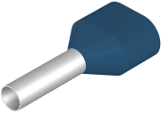 Twin Wire-End Ferrule w. Collar Ct 025010 w, 2x2.5x10mm, 50pcs/pck, blue