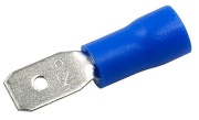 Tab Con mh 6.3 b, insulated, 1.5..2.5mm² 300V, 0.8x6.4mm| 648, -25..75°C, PVC, brass, 100pcs/pck, blue