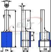 Pin Terminal w. Collar Pin b, 1.5..2.5mm² 600V, -25..75°C, PVC, brass, 100pcs/pck, blue