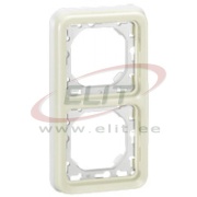 FM Support Frame Plexo, 2gang vert., IP55, white