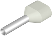 Twin Wire-End Ferrule w. Collar Ct 007508 wc, 2x0.75x8mm, 100pcs/pck, white