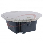 Floor Socket Box Mosaic, hinged lid, 4M, IP66 IK09, stainless steel